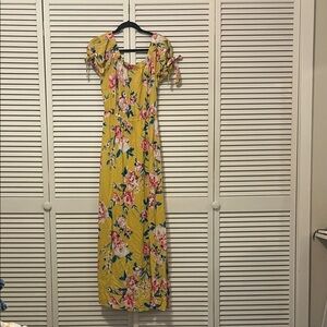 Band of Gypsies Yellow Floral Maxi Dress